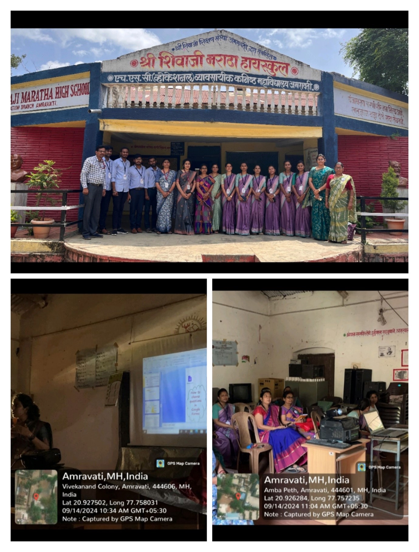 Resource Person conducting workshop at Shivaji Maratha High School, Amravati