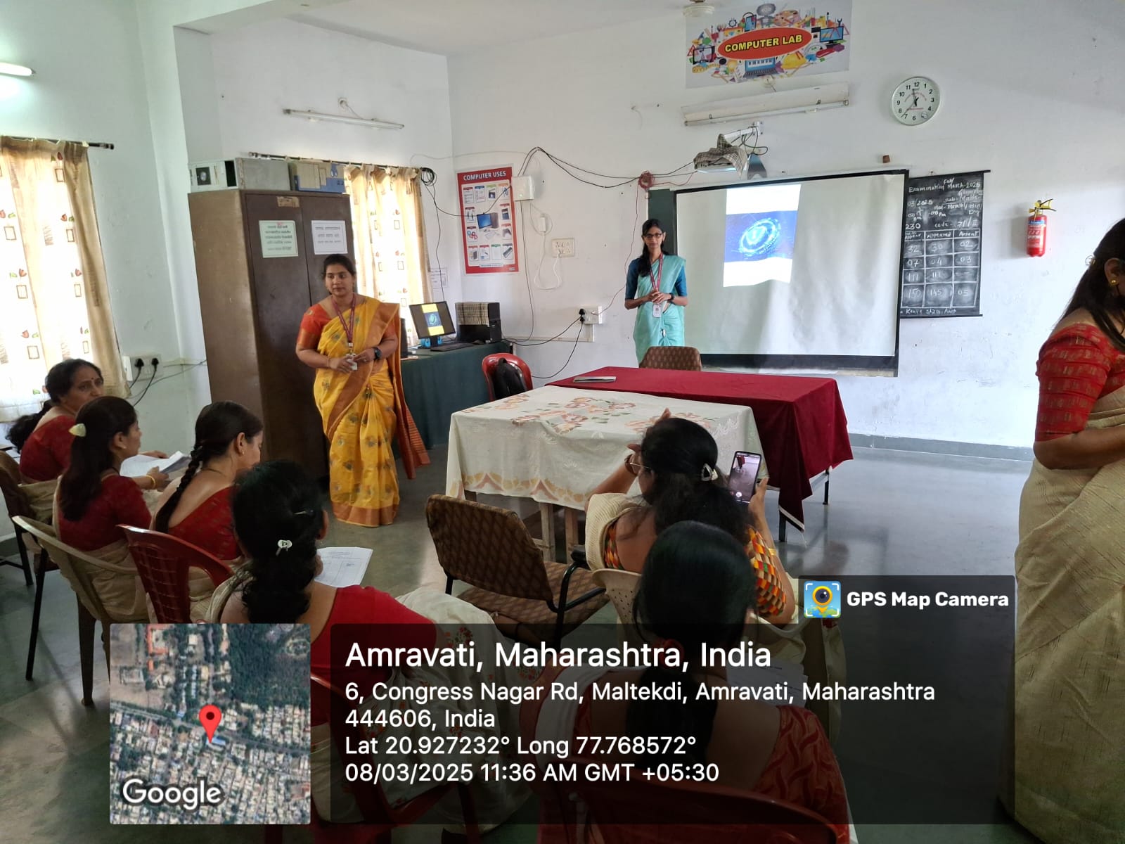 Dr. PS Tayde and Ms. KV Thakare conducting workdhop at Kasturba Kanya School, Amravati