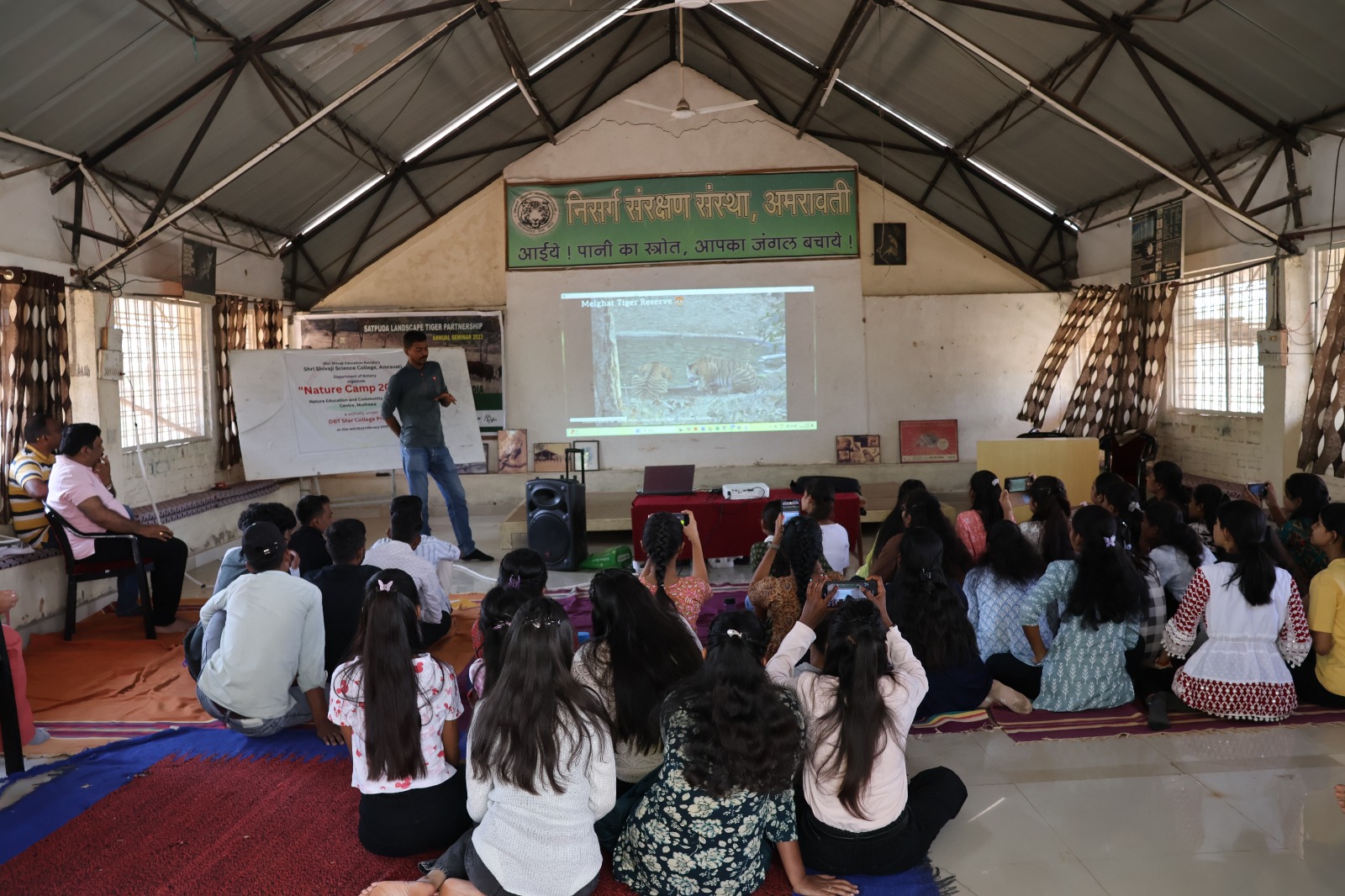 Interaction of students  with the Resource Person at center