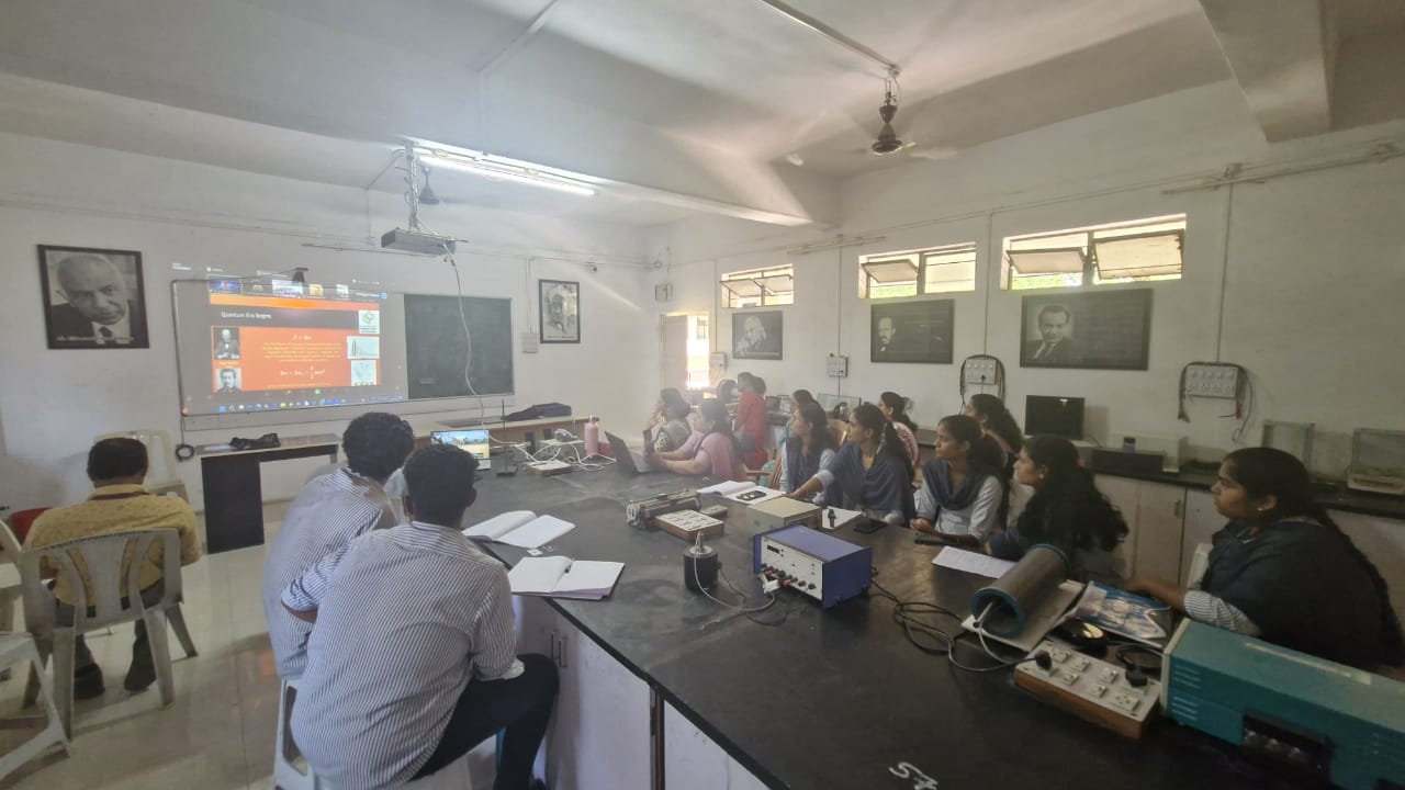 Students in AV theatre listening to Dr. P.K. Ahluwalia