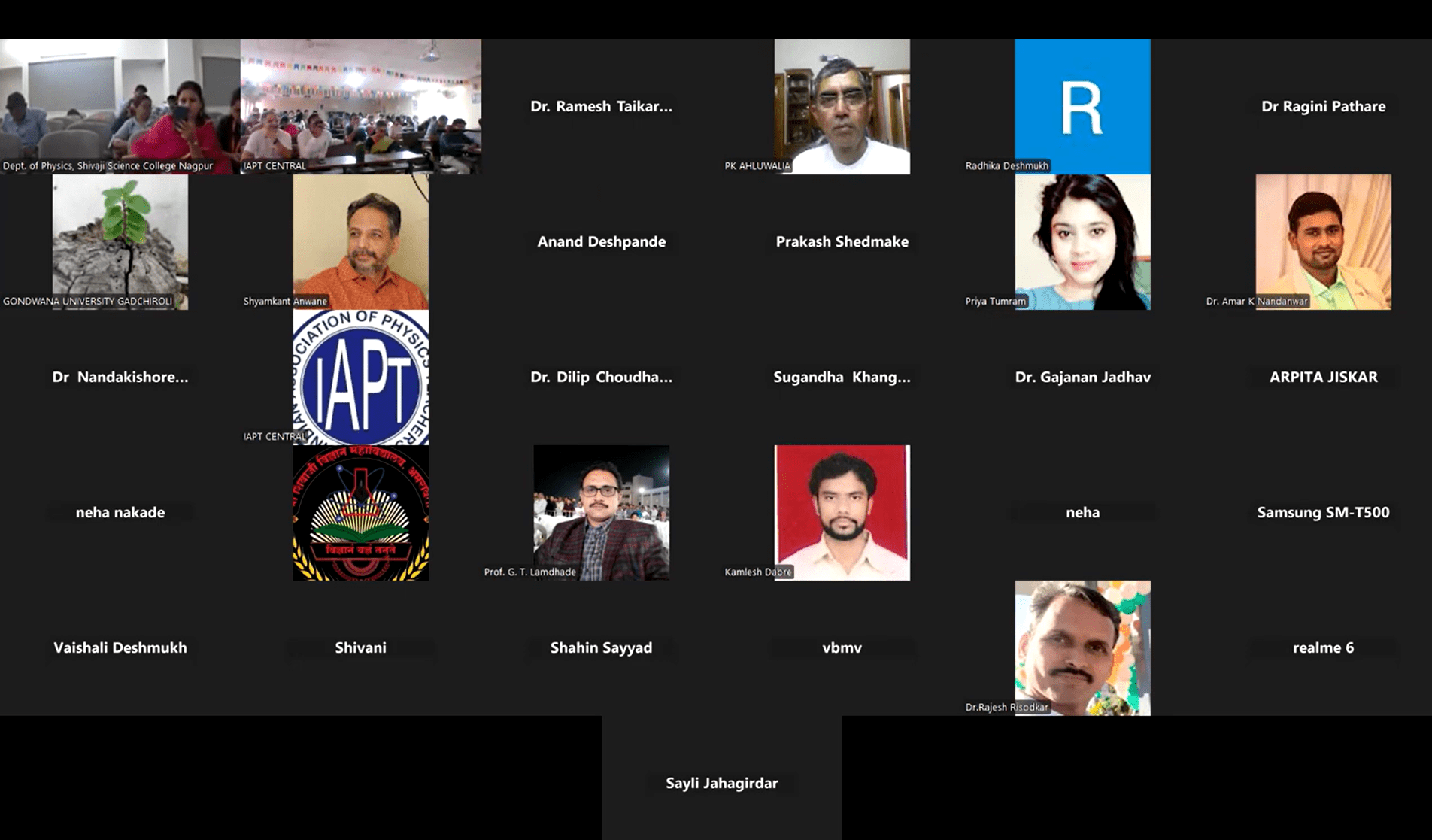 The students teachers join online for guest lecture of Dr. P.K. Ahluwalia