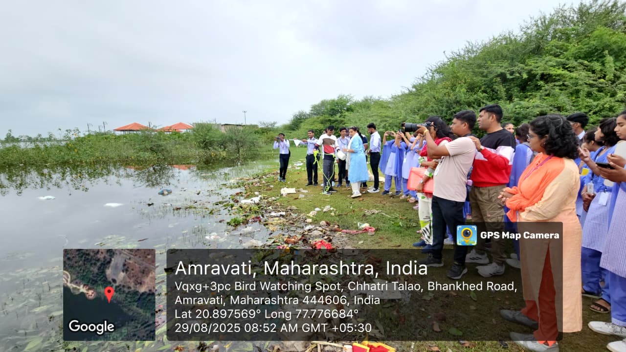 Water samples collected from Chhatri Lake and used items