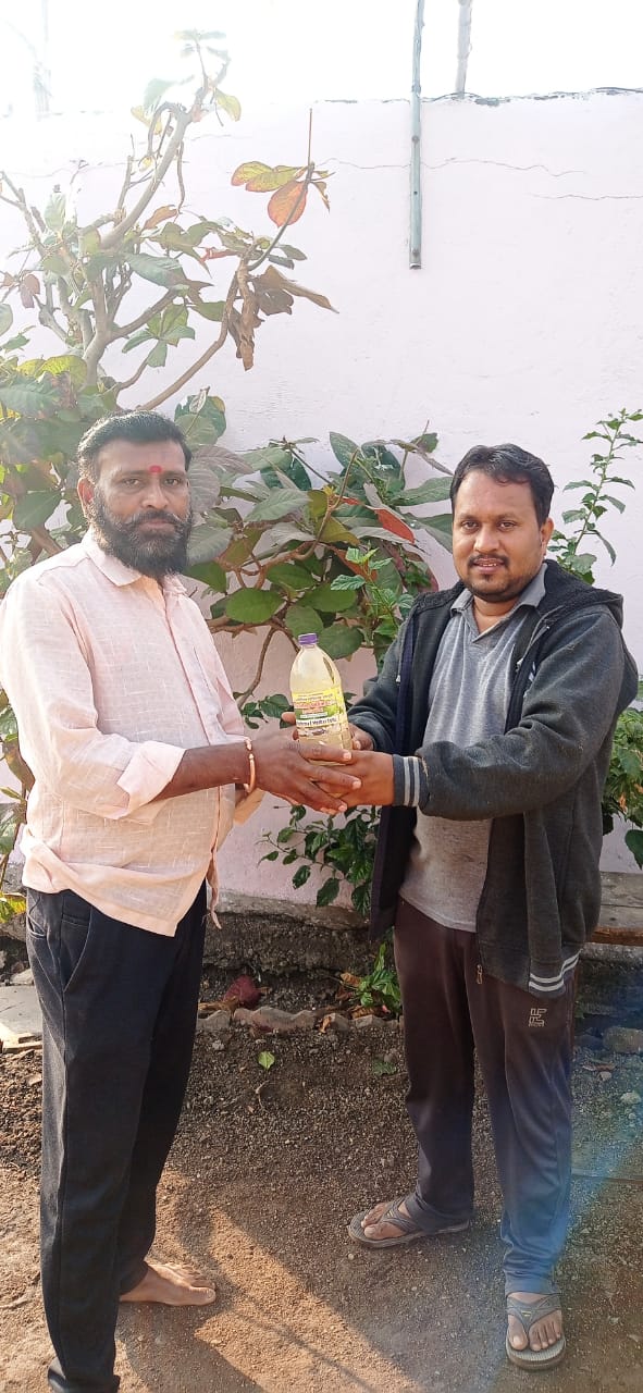 Distribution of Trichoderma, Mycorrhiza, Organic Waste Decomposer, NPK to Shirala Farmer Visited