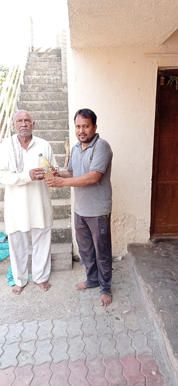 Distribution of Trichoderma, Mycorrhiza, Organic Waste Decomposer, NPK to Shirala Farmer Visited