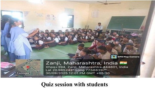 Students conduct session in class room.
