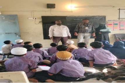 Students of Z.P Urdu middle school Nandgaon pet