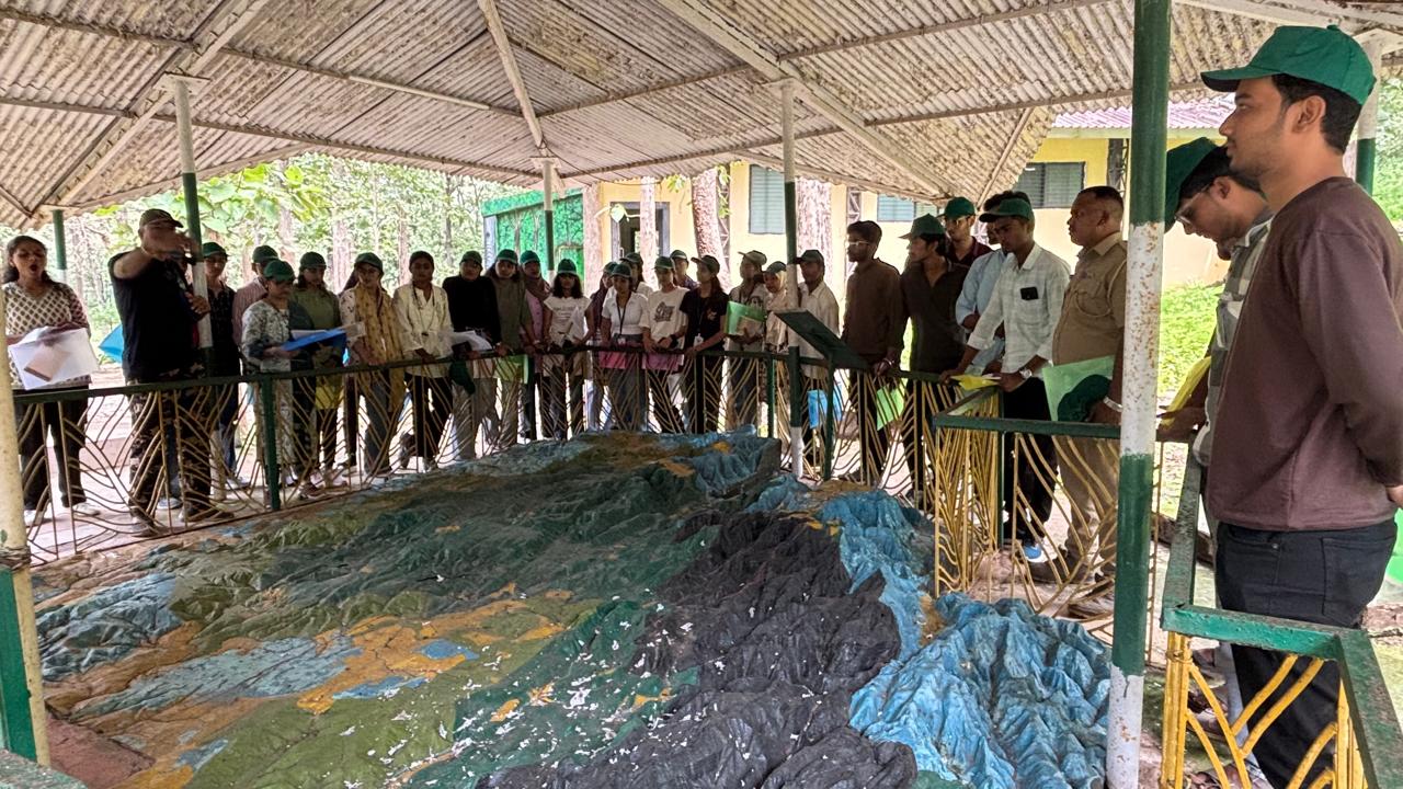  Briefing of the students regarding Melghat Tiger Reserve area.