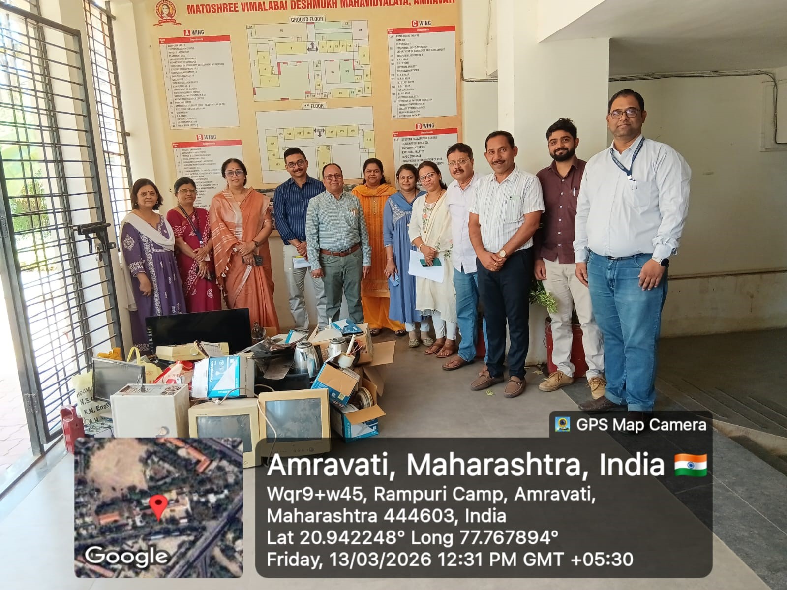 E-Waste collection drive at  Matoshree Vimalabai Deshmukh Mahavidyalaya Amravati